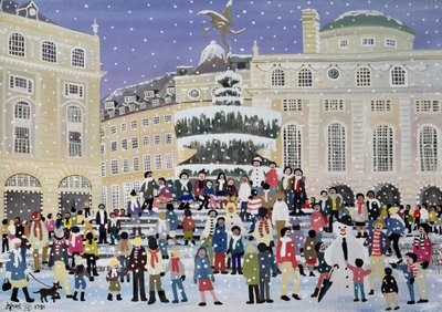 Piccadilly Snow Scene by Judy Joel